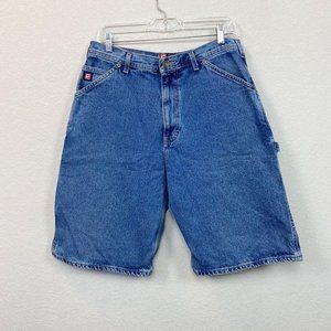 VTG Chaps Ralph Lauren Blue Denim Carpenter Shorts
